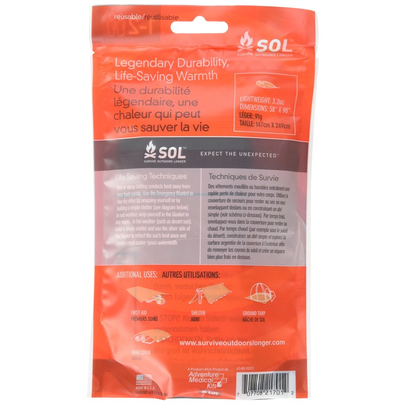 Adventure Medical Kits Essentials Heatsheets Survival Blanket