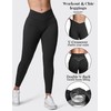 Olmlmt Workout Leggings for Women Butt Lifting Crossover High Waisted
