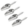sourcing map 4pcs Metal Ice Scoop, 8.2" x 2.7"Stainless Steel
