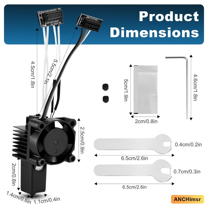 P1 Series Hotend Kit, Complete Assembly for P1P, P1S 3D