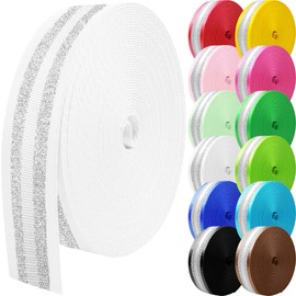 Grosun 10 Yards Nylon Webbing 1.5 inch 2 inch Webbing Straps Backpack Straps Nylon Belt for Indoor or Outdoor Gear, DIY Crafting, Handles, Luggage, Slings (White, 1.5 inch)