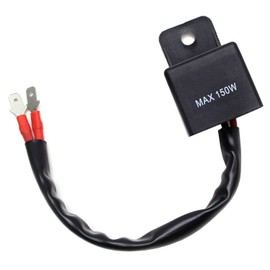 iJDMTOY 2-Pin 2Pin Electronic FL1 LED Flasher Relay Fix Compatible with Motorcycle/Bike LED Turn Signal Bulbs Hyper Flash/Rapid Blink Issues