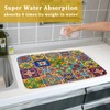 Mexican Tiles Dish Drying Mat for Kitchen Counter Absorbent Microfiber