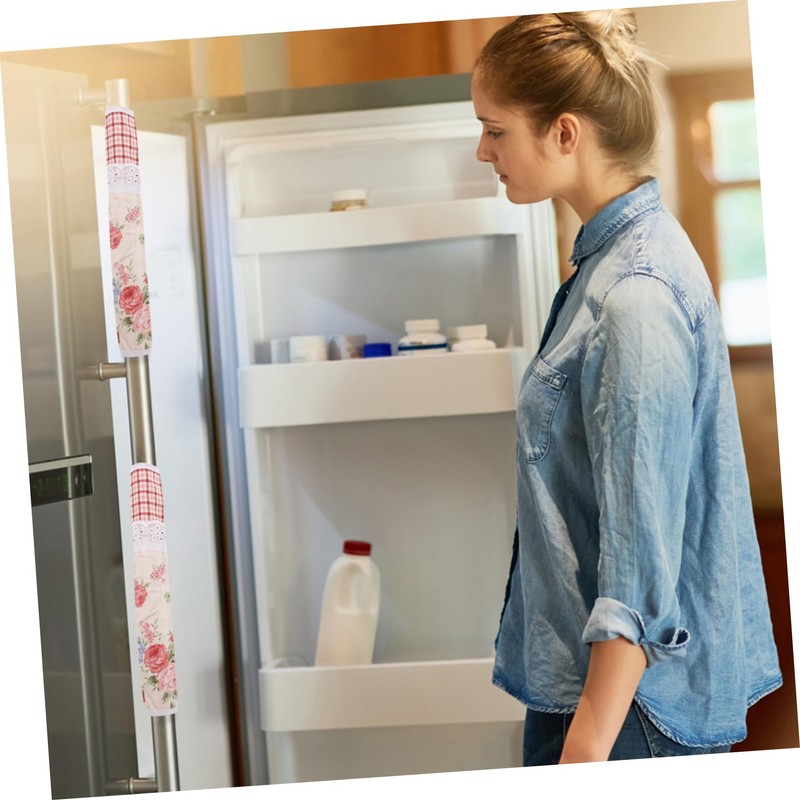 jojofuny 1pair Refrigerator Door Handle Stylish Protective Gloves for Kitchen