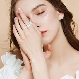 LUCKDANO Smart Health Ring Fitness Tracker, Health Sleep Monitoring Fitness Tracker Rings Sleep Monitoring IP68 Waterproof (#8)