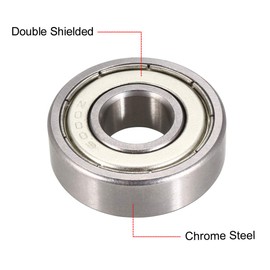sourcing map 6000ZZ Deep Groove Ball Bearing 10x26x8mm Double Shielded Chrome Steel Bearings 5 Pack