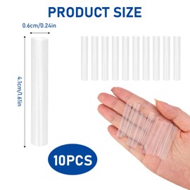 10 Pcs Shoe Lace Clear Repair Aglets 4mm Plastic Shoelace Tips Plastic Heat Shrink Tubing Kit Waterproof Suitable for Clothes Rope,Shoelaces Ends,Cable Sleeve Cover Tube Connection,Data Cables Protect