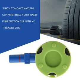 Barfeery 2 Pcs 3 Inch 75mm Heavy Duty Hand Pump Suction Cup Hand Pump Vacuum Suction Cup with M6 Threaded Stud