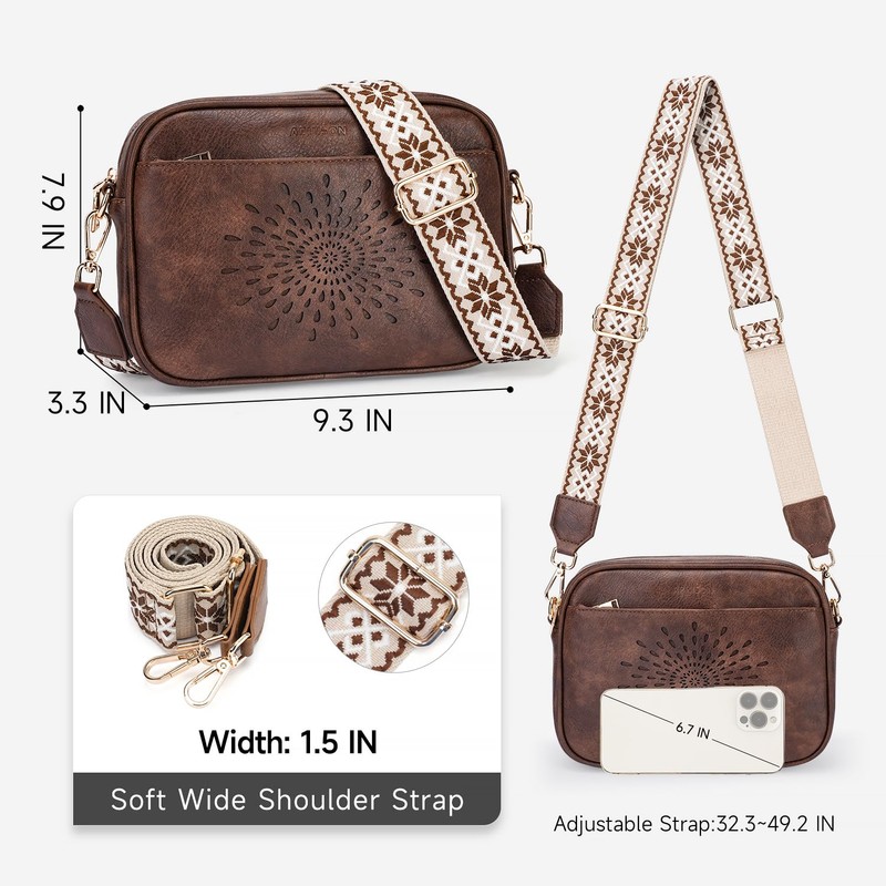 APHISON Crossbody Bags for Women Trendy,Vegan Leather Small Crossbody Purses