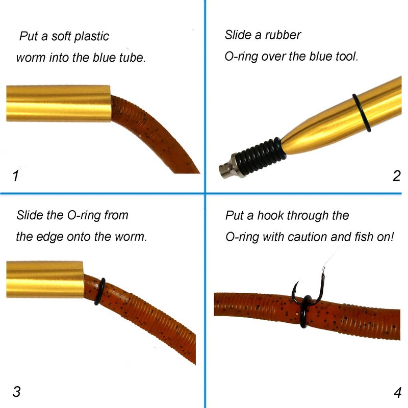 Wacky Rigging Tool, Fishing Bait Rigs, Wacky Rig Ring Tool