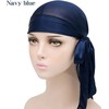 Smooth Silk Durag for Men Women Waves Long Double Wide