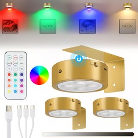 Lightsjoy Wireless Picture Light LED Golden RGB Pack of 3