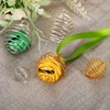 PATIKIL 10pcs 20x25mm Silver White Spiral Beads Cage Pendant Stainless