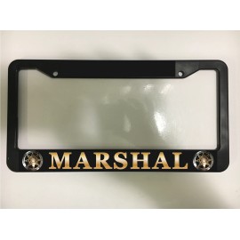 Marshal Sheriff Blue Lives Matter Deputy Officer Black License Plate Frame NEW