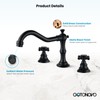 gotonovo 3 Hole Widespread Bathroom Sink Faucet Double Cross Handle