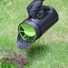 Generic Hand Spreader Shaker Multiple Opening Sizes Salt Spreader Handheld Shake Dispenser for Ice Melt, DE Icer, Grass