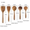 AOOSY 5 Piece Natural Acacia Wood Kitchen Tools No Glue