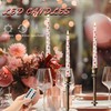 AFINETH Valentine Day Flameless Taper Candles with Heart, 9.6" Real