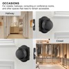 goldenwarm 6 Pack Matte Black Passage Door Knobs, Closet Door