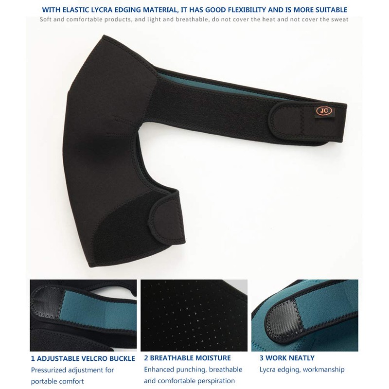 男性と女性の肩装具-断裂した腱板のサポート、腱炎、脱臼、ネオプレン肩圧縮スリーブラップ,Rightshoulder