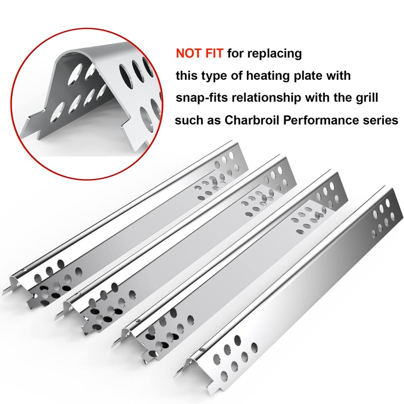 Universal Adjustable Grill Heat Plate Replacement for Gas Grill, Porcelain