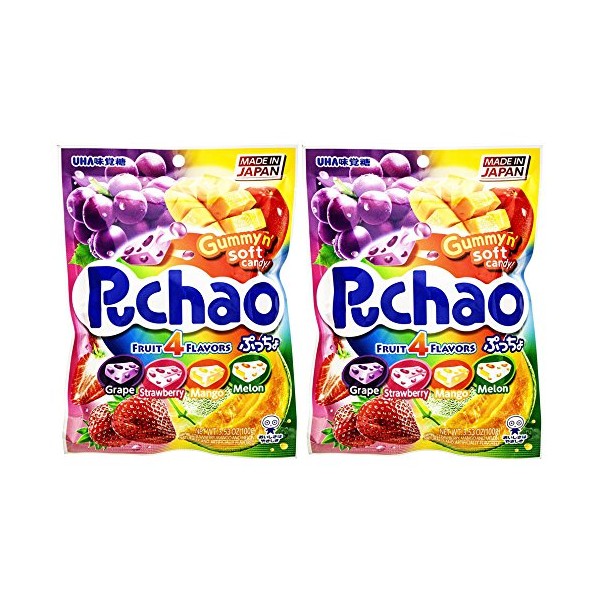 Japanese UHA Mikakuto Soft Chewy Candy with Gummy Bits 2packs