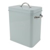 Metal Laundry Room Container with Dual Side Handles with Spoon