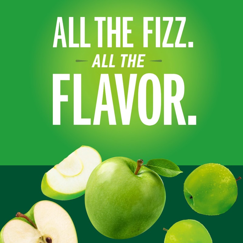 IZZE Sparkling Water Juice Beverage Blend, Apple, No Sugar Added,