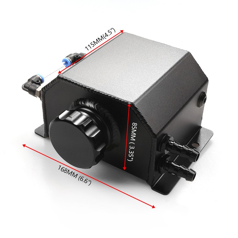 1L Aluminum Car Coolant Overflow Expansion Tanks Oil Catch Can