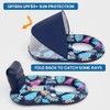 Inflatable Pool Floats with UPF50+ Canopy-Removable-120° Adjustable, Large Pool Beach
