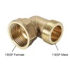 sourcing map Brass Pipe Fitting 90 Degree Elbow 1 (BSP)