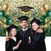 Mocsicka 2025 Graduation Backdrop Glitter Balloons Bachelor Cap Congratulations Graduates