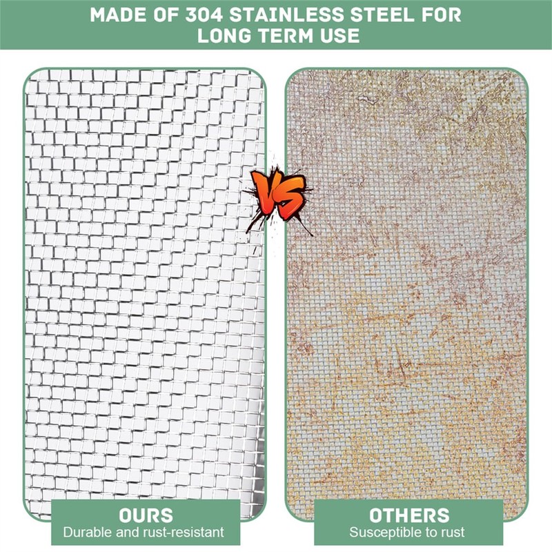 Stainless Steel Wire Mesh Roll 2 Metre x 330mm Rat