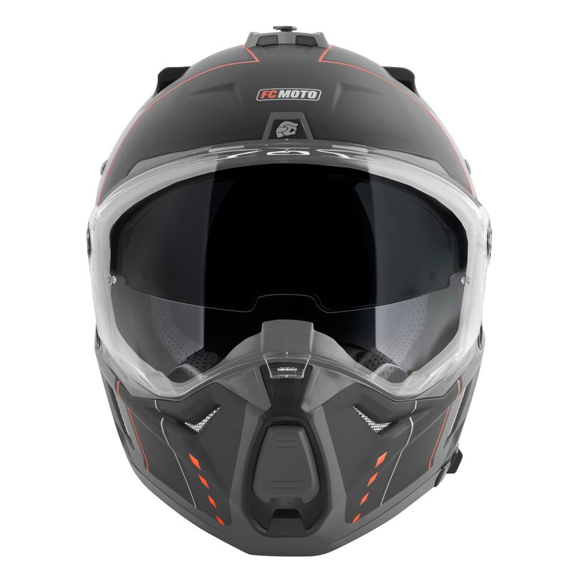 FC-Moto Pro Air Enduro Helmet, Black/Grey, S