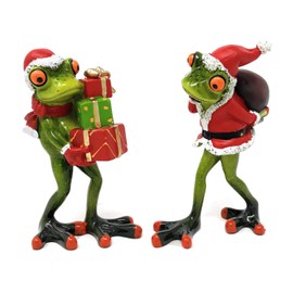 formano Set of 2 Decorative Figures Santa Claus Frogs Frog Gifts Height 15 cm