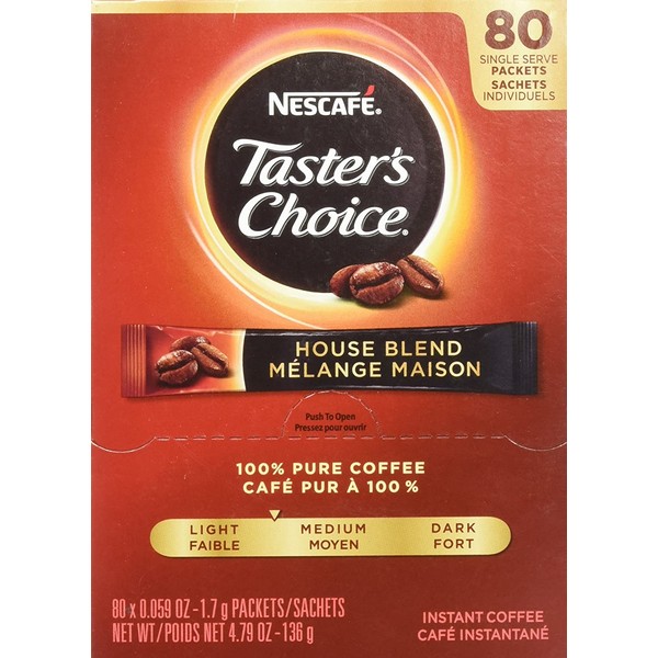 Premium Instant-Coffee Single-Serve Sticks, Original Blend, .06oz, 80/Box