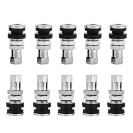 Válvula de llantas, 10 piezas de montaje exterior de metal, camión, motocicleta, presión de neumáticos atornillada, TSensor Tpms, válvula yre, kit de vástagos cortos, herramienta TR161 con tapa antipo