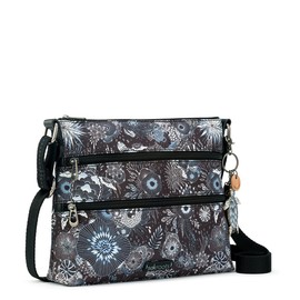 Sakroots Women's Shoulder Bag Basic Crossbody Bag in Eco-Twill, Multifunctional Purse with Adjustable Strap & Zip Pockets, Sustainable & Durable Design, Midnight Seascape