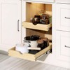 YORKING 2 Tier Pull Out Cabinet Organizer,17" W x 21"