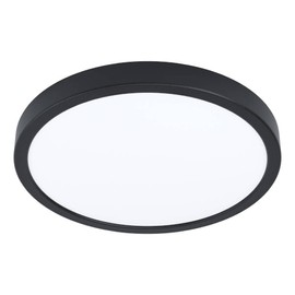 Eglo LED Ceiling Light Fitting Fueva 6, Round Ceiling lamp, Flush Light Fixture, Plastic in Black and White, Ceiling Lighting Warm White-Cold White, ⌀ 28 cm