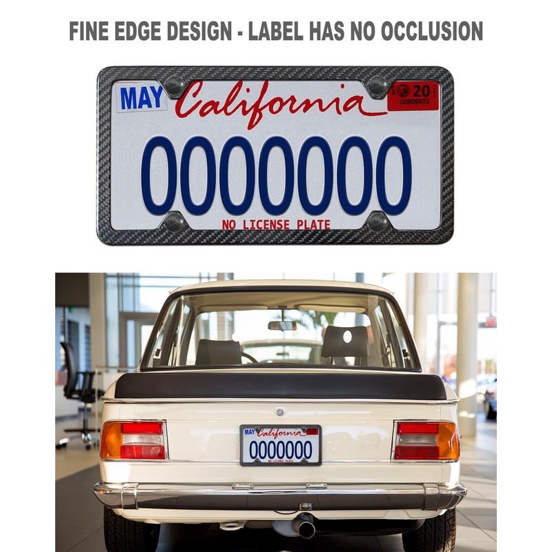 Aootf Carbon Fiber License Plate Frame- 100% Real Carbon Cloth