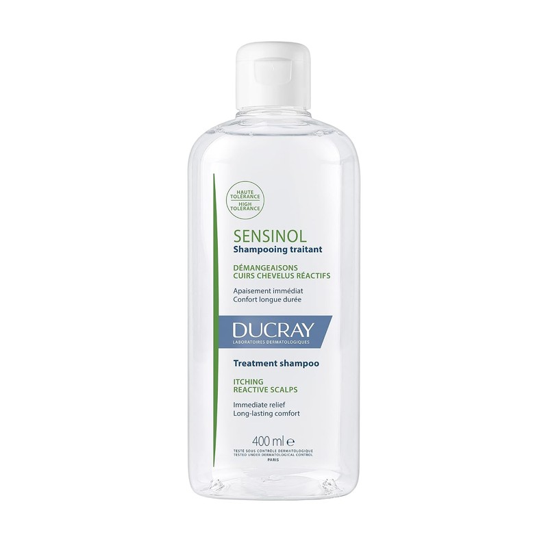 DUCRAY, Sensinol Shampoo Tratante Anticomezón, Cuero Cabelludo Sensible, Alta Tolerancia