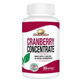Rise-N-Shine Cranberry Concentrate – Extra-Strength 50:1 Extract – Equivalent to 12,600mg Fresh Cranberries – Urinary Tract & Bladder Support with Antioxidants – Sugar-Free Support – 30-Day Supply