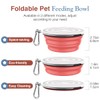 Pawaboo Collapsible Dog Bowls 2 Pack, Silicone Feeding Watering Bowls