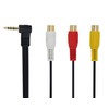 CERRXIAN 3.5mm 4 Pole Mini Plug L Plug Male to