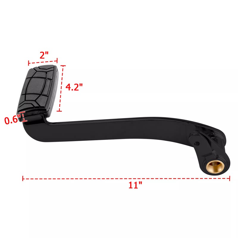21ST Gloss Black Lower Brake Pedal For 2014-UP Harley Touring