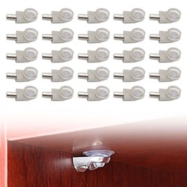 Shelf Dowels, Shelf Support Pegs, Insert-In Type, Φ0.2 inch (5 mm) Diameter, Shelf Bracket, Includes Suction Cup, Shelf Support, Shelf Support Pins, Easy Operation, Removable, No Screws Required, For