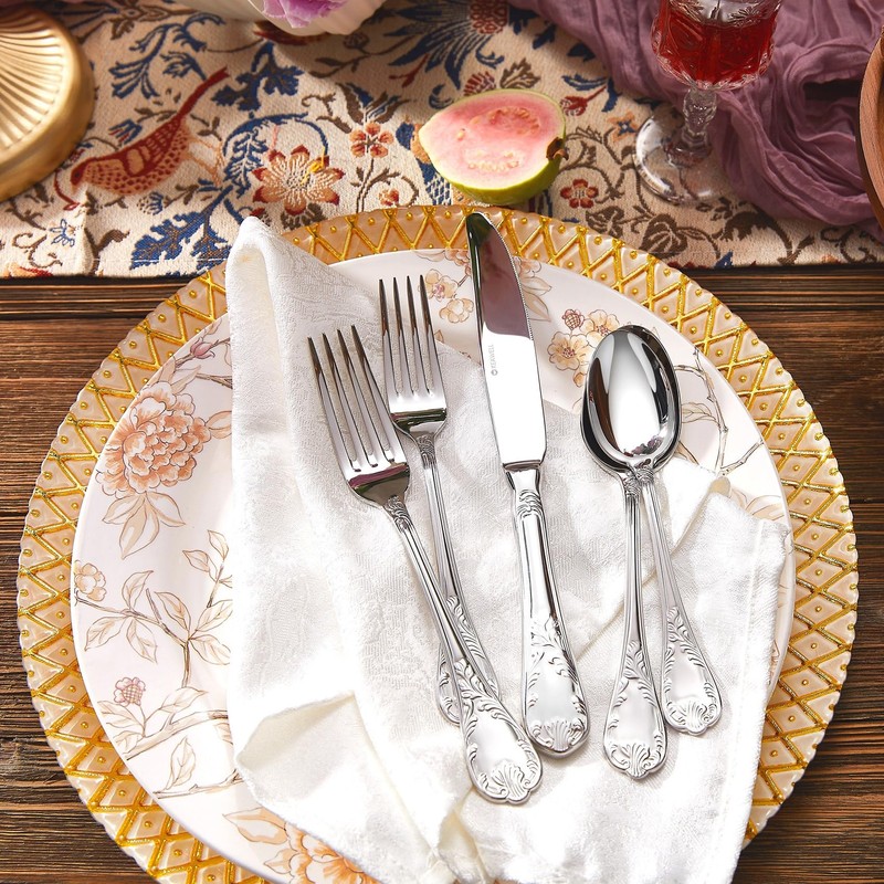 KEAWELL Premium  Regalia 20-Piece 18/10  Stainless Steel Flatware Set –