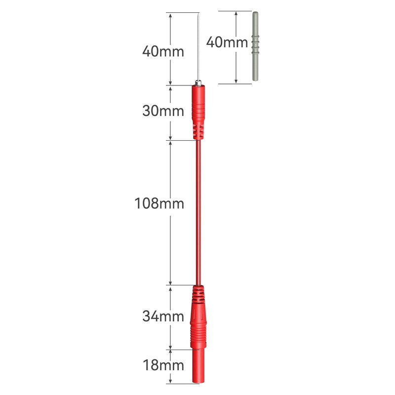 Cleqee 2pcs Wire Piercing Probe 4mm Female Socket 1mm Needle
