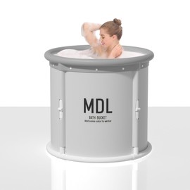 31.5" Extra Large Foldable Bathtub, Portable bathtub for Adult,Families Soaking tub, Non-Inflatable, Lightweight,One second collapsible Ice Bath Tub (Grey)